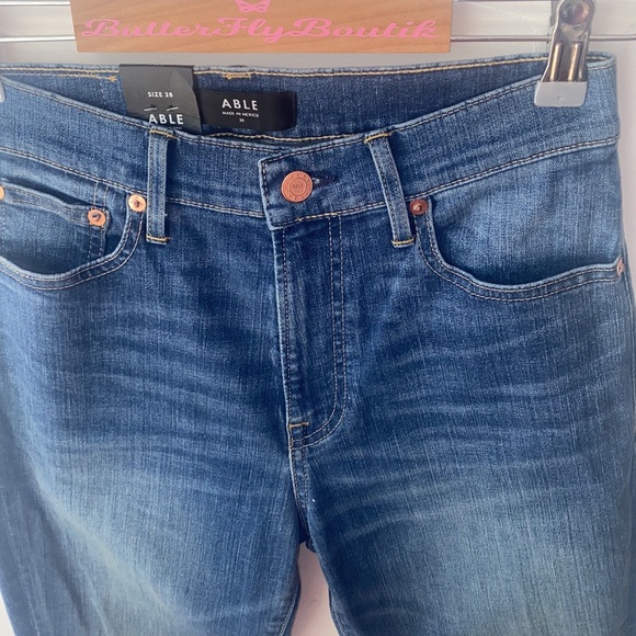 (A7) Able The High Rise Blue Jeans, Size 28, NWT - Picture 5 of 13